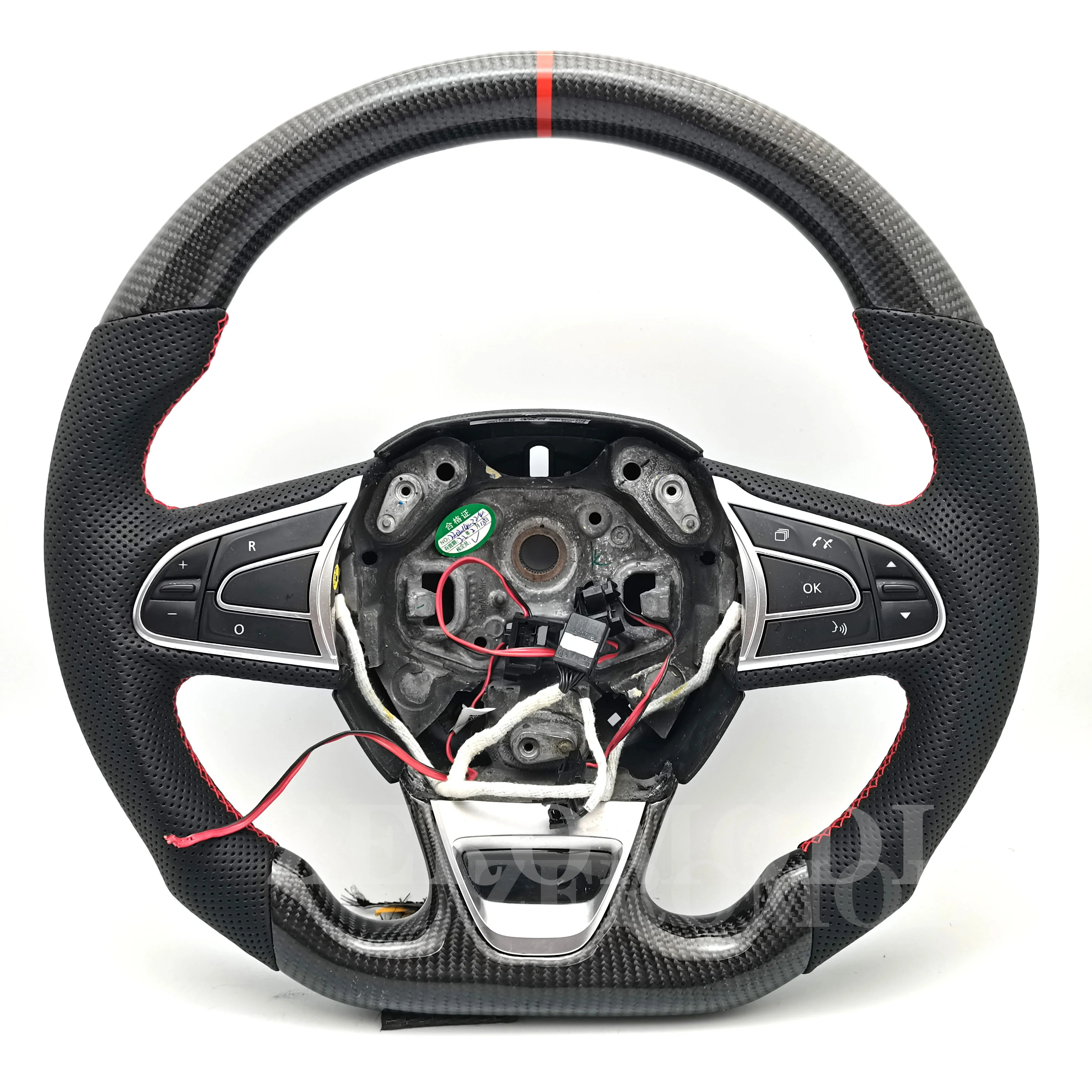 

Steering Wheel Carbon Fiber LED Shift Lights LCD Display Led Performance For Renault SM6 2013 2014 2015 2016 2017 2018