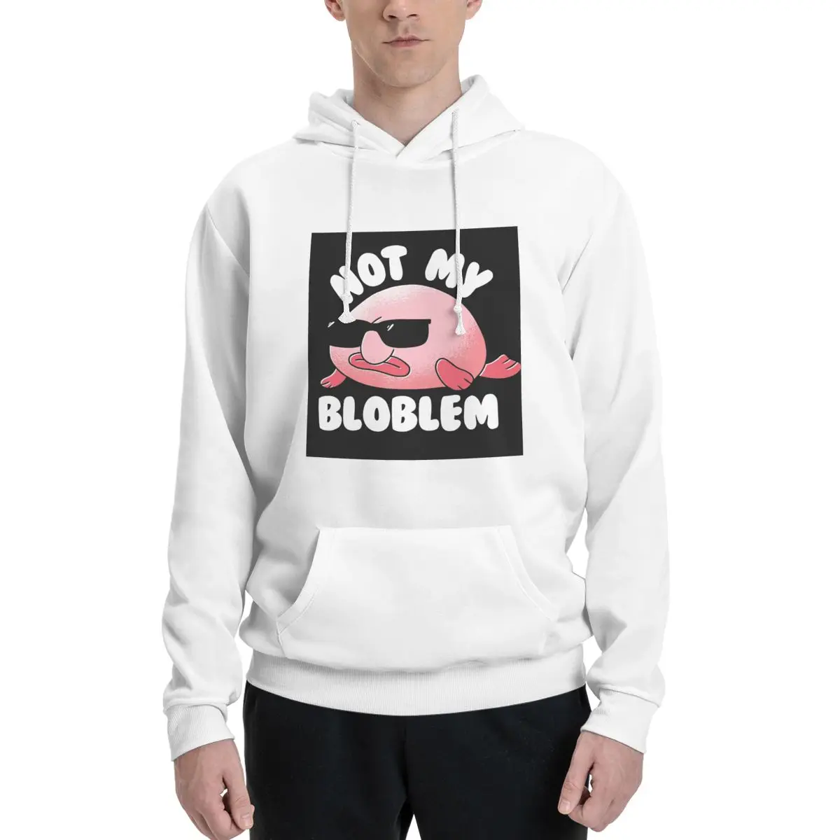 

Толстовки Blobfish Not My Bloblem Not My Problem, пуловер в стиле хип-хоп, осень-зима, мужская и женская толстовка для пар, топы с длинными рукавами