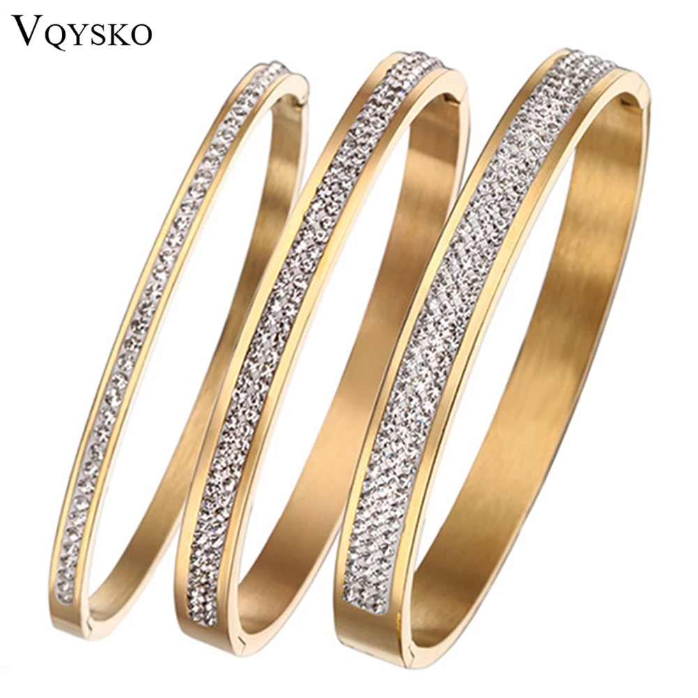 VQYSKO Perfect Turkish Handcrafted Jewelry Round Cut Zircon Jewelry Bangle Women Gift Bracelet Couple Jewelry