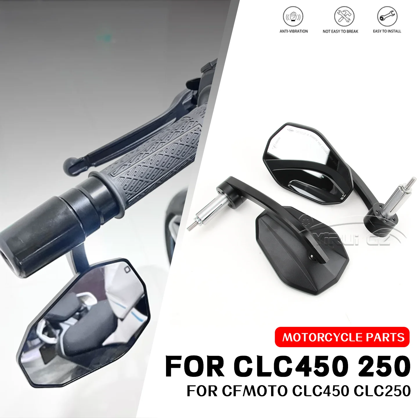 

For CFMOTO CLC450 CLC250 CLC450 CLC250 CLC 450 CLC 250 Motorcycle Bar End Mirror Handlebar End Side Rearview Mirrors Wide Vision