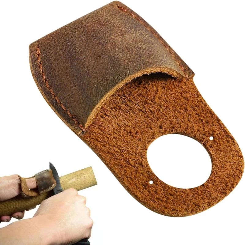 Thumb Guard Leather Finger Guard for Wood Carving Handmade Carving Accessories  Tools Gloves for Wood Carving Craft