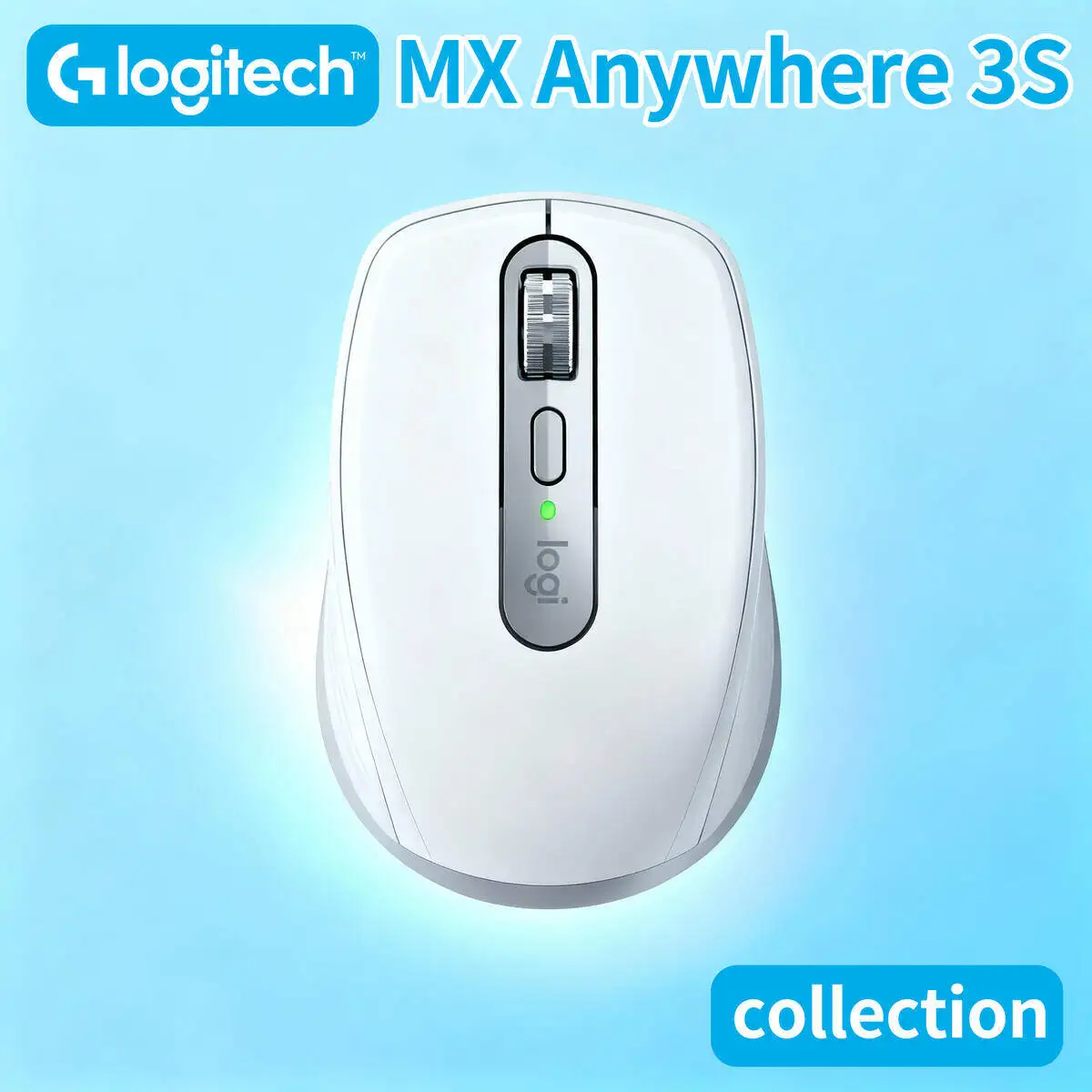 

Logitech MX Anywhere 3S Mouse – 8000 DPI High-Precision Sensor, Wireless/Bluetooth, 70-Day Battery
