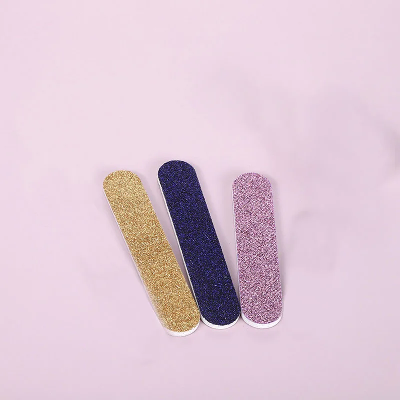 200 pcs Mini glitter nail file for nail art nail file glitter sandpaper emery board eva nail file