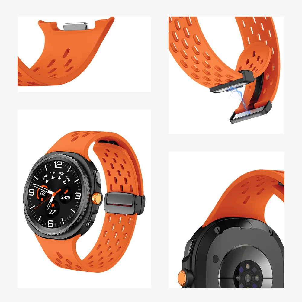 Cinturino magnetico in silicone per Samsung Galaxy 8 44mm 40mm Cinturino di ricambio moda sportiva per Galaxy 8 Classic/40 44mm