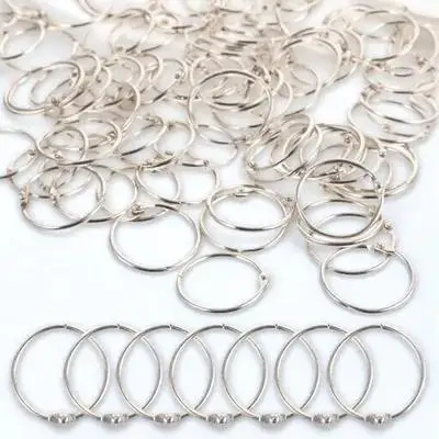 60 pezzi Anelli a fogli sciolti Anelli raccoglitori in metallo Forniture di cancelleria squisite per notebook fai da te Scrapbook Ufficio Uso scolastico