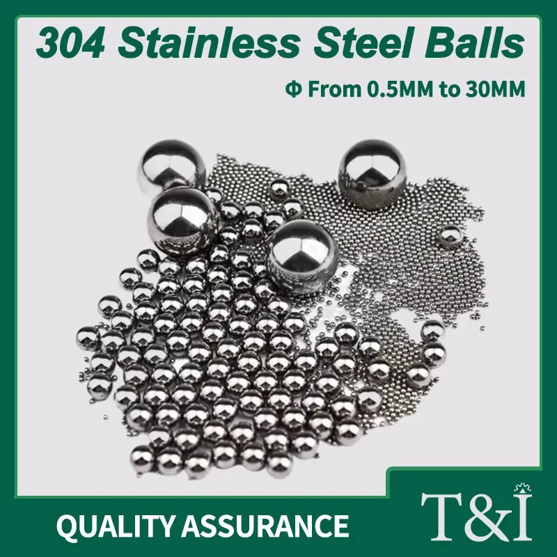 

Precision Stainless Steel Balls for Bearings and Threaded Rods - Solid 304 Round Beads in Various Sizes (0.5mm to 30mm)