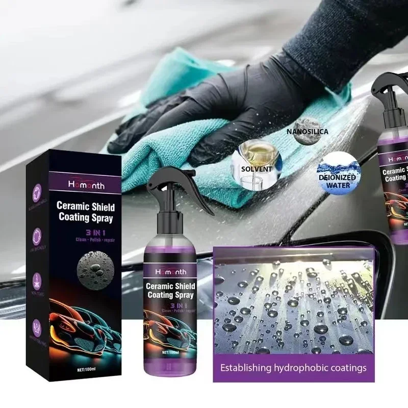 

3 In 1 Car Ceramic Coating Spray Care Auto Ceramic Polishing Spraying Wax Car Paint Scratch Repair Remover Paint