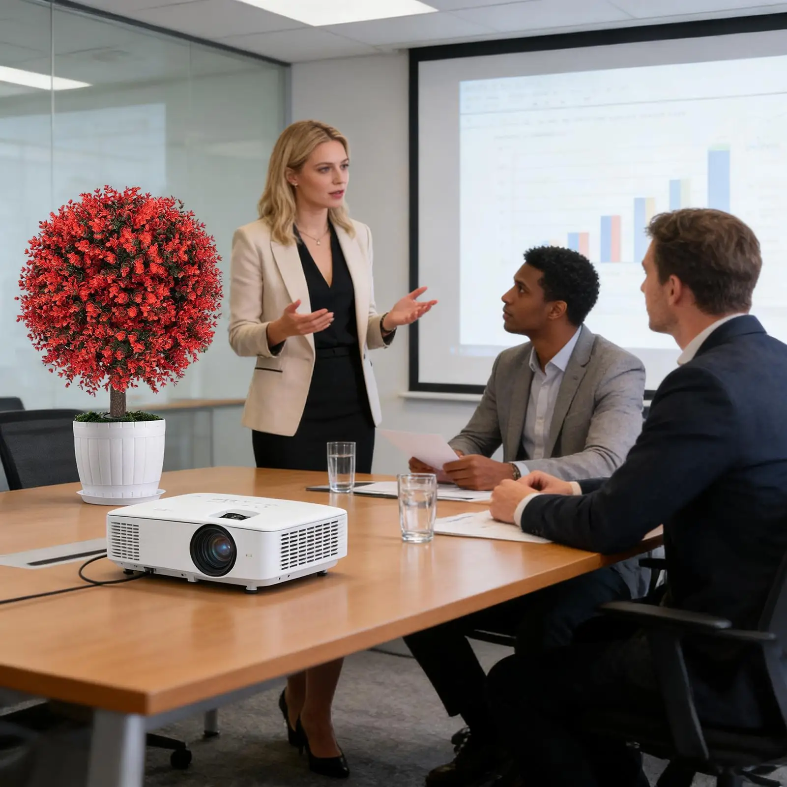 

Поддельные кустарники Самшит с наземными кольями Поддельные топиарийные деревья Искусственные растения для сада, двора, патио, лужайки, дорожки, дорожки