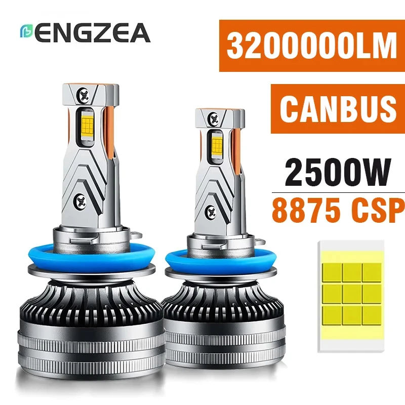 

ENGZEA LED H7 Canbus 3200000 LM 2500 Вт Автомобильные фары H4H11 LED H1 HB3 9005 HB4 9006 9012 Hir2 Super Auto Противотуманные фары автомобиля