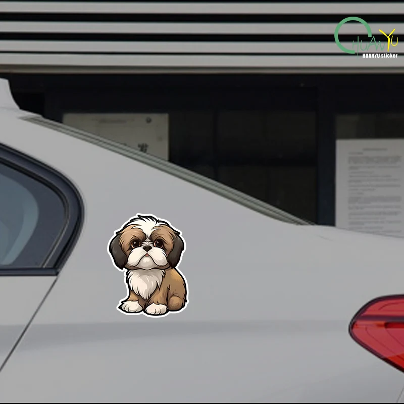 CUTE CHIBI SHIH TZU DOG Vinyl Car Sticker Decal Animal Decorative Car Sticker