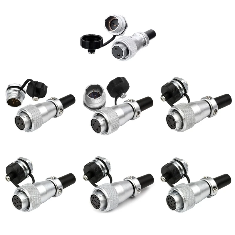 

WS16 TQ+ZM Waterproof Connectors Aviations Male Female Socket 2 3 4 5 7 9 10 25UB