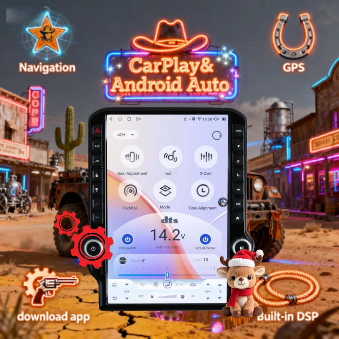 جديد 14.5 بوصة كوالكوم ل دودج رام 1500 2500 3500 2013-2018 أندرويد 14 راديو السيارة Carplay شاشة السيارات بلوتوث الوسائط المتعددة