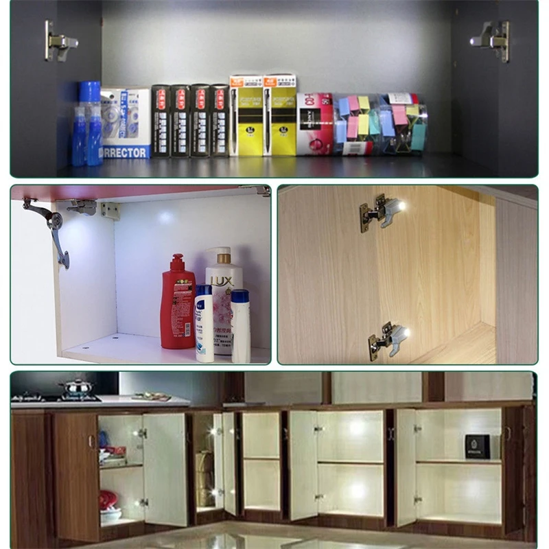 Universal Inner Hinge Lamp Under Cabinet Lights LED Wardrobe Cupboard Sensor Light Bedroom Kitchen Closet Induction Night Light image 6