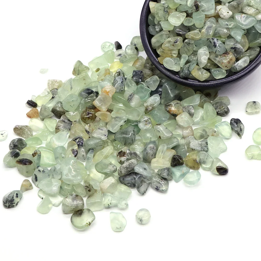 3-12mm Natural Prehnite Chips, Prehnite Tumbled Chips Stone,Crushed Crystal Quartz Pieces, Prehnite Semi Tumbled Gemstone Chips