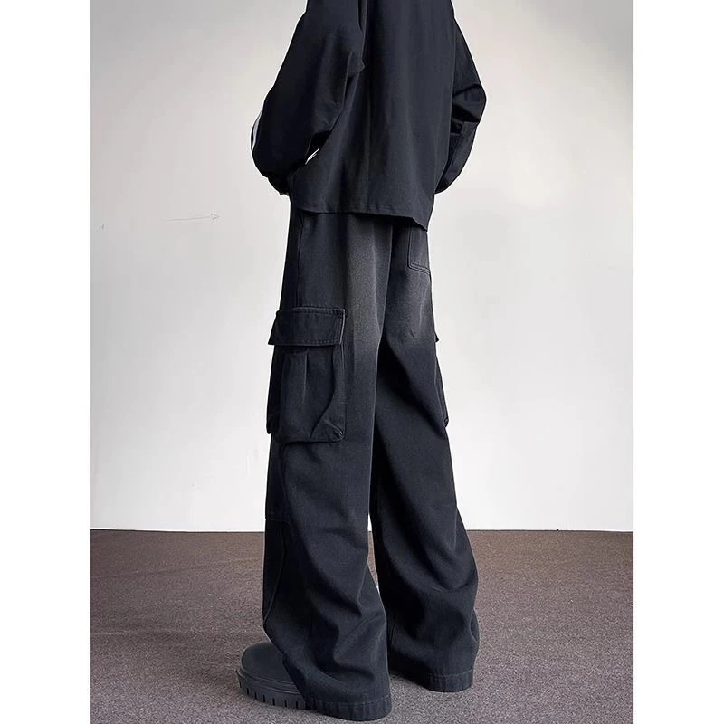 Pantaloni cargo da donna per ragazze all'aperto autunno poliestere patchwork fata funzionale baggy elastico tendenza sociale urbana pendolarismo