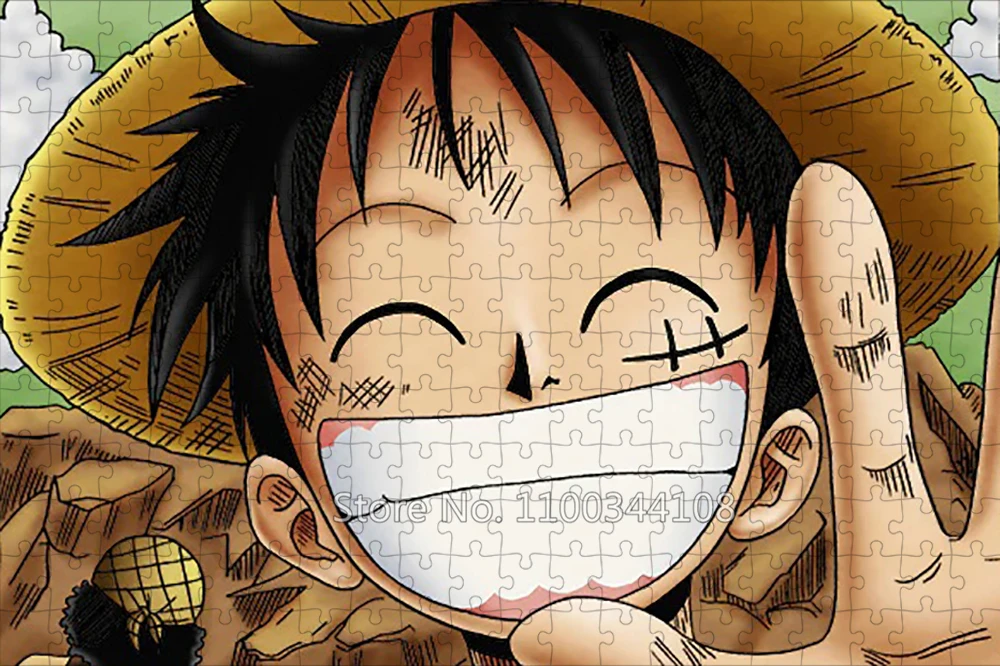 One Piece Monkey D. Luffy Puzzle 300/500/1000 PCS Popular Anime Jigsaw Puzzles Adult Handmade Toy Collection Decompression Game