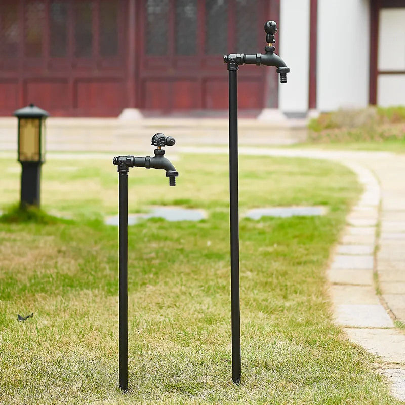 

All Copper 4 Points Outdoor Column Faucet Anti-freeze Crack Courtyard Garden Simple Water Pipe Outdoor Extended