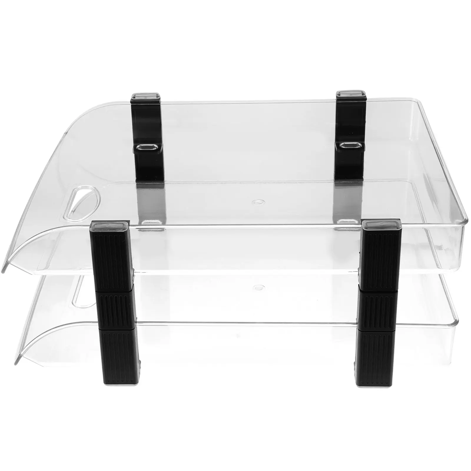 

Desk Organizer Tray for Papers Files Magazines Tiered Desktop Storage Rack Space Saving Office Desk Organizing Solution