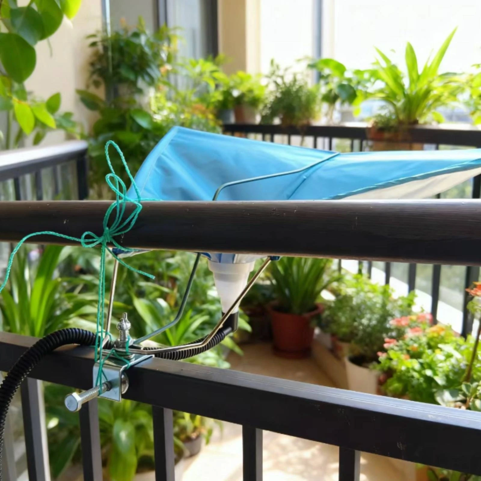 Balcony Rain Collector with Clamp Efficient Rainwater Collection Device with Hose Rainwater Diverter with Funnel Resistant
