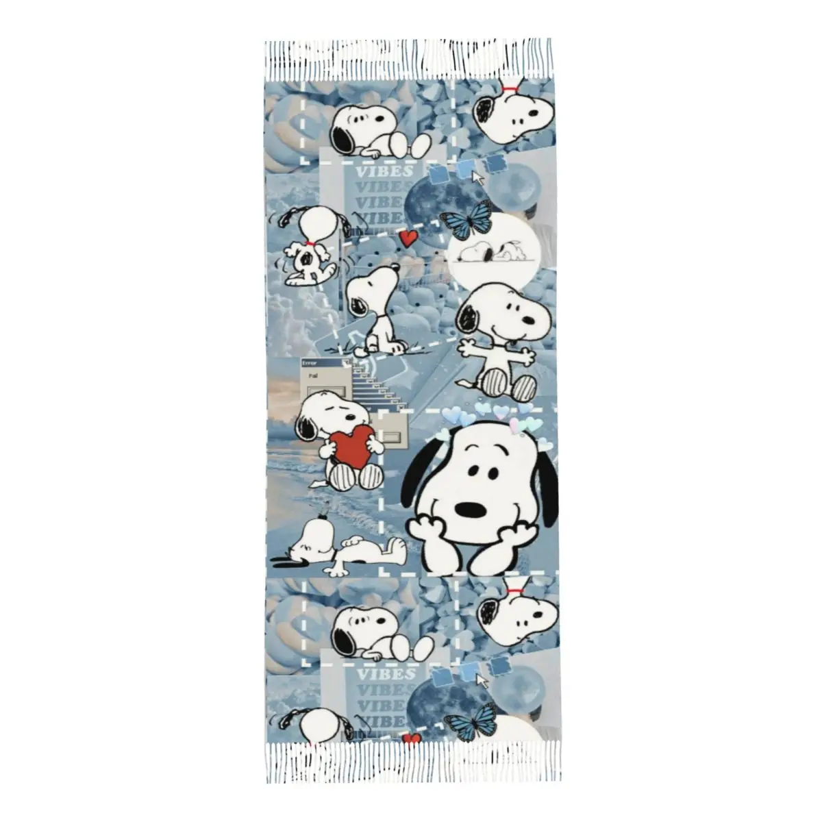 Custom Wallpaper S-Snoopys Tassel Scarf Women Soft Shawl Wrap Lady Winter Fall Scarves