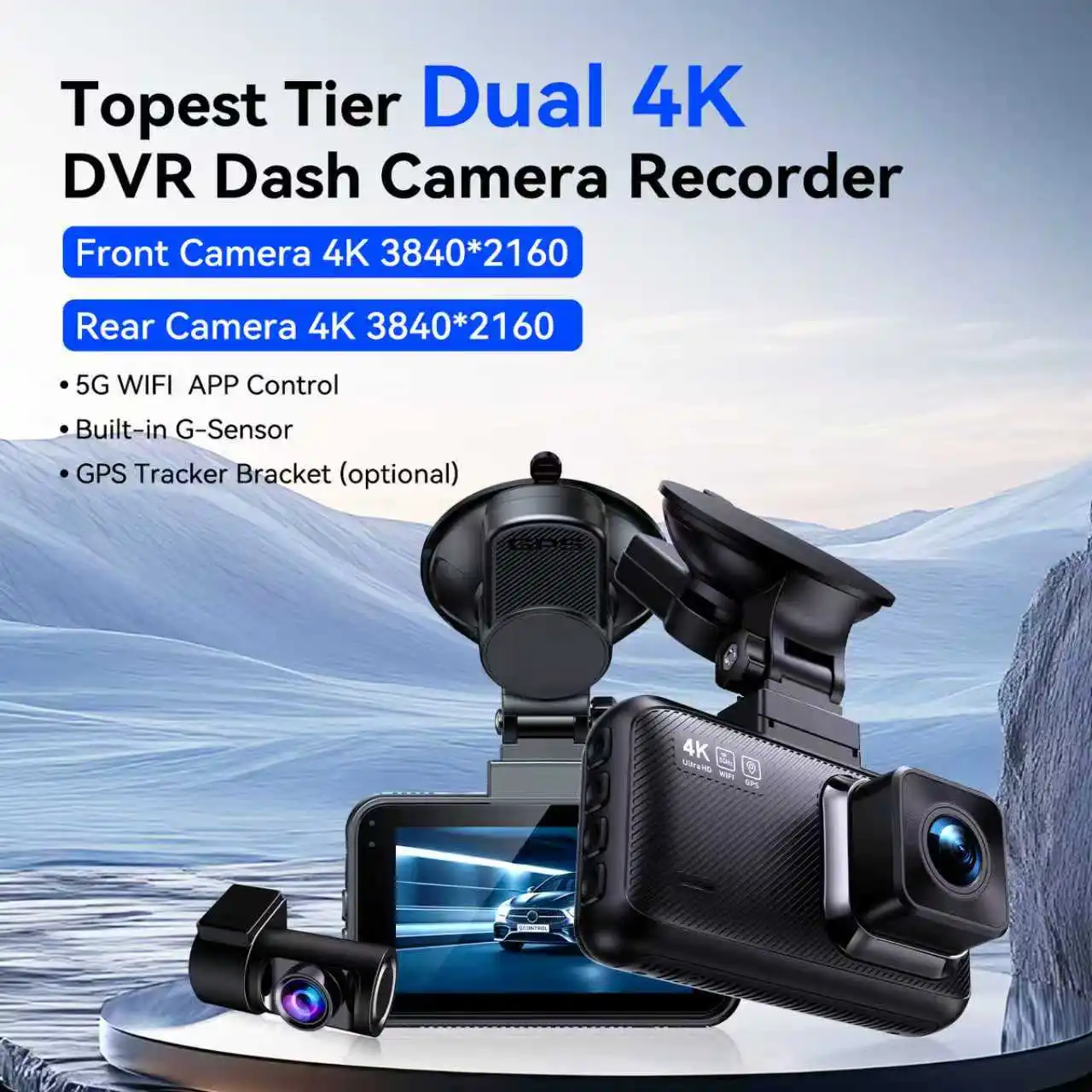 4K+4K Dual Dash Cam… - image