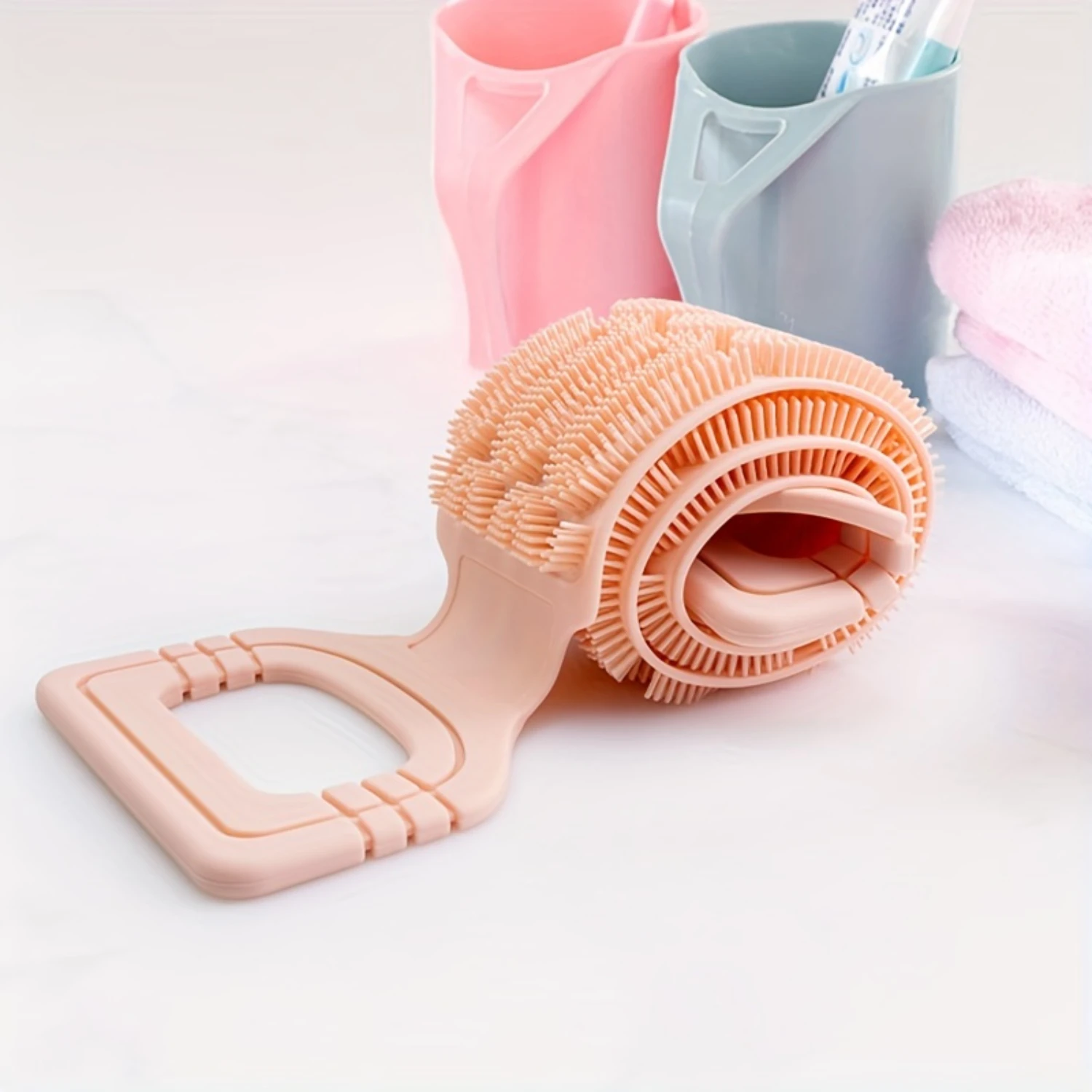 Back Scrubber - Powerful Double-Sided Bath Brush for Men And Women - No Battery Required - Bath Accessories