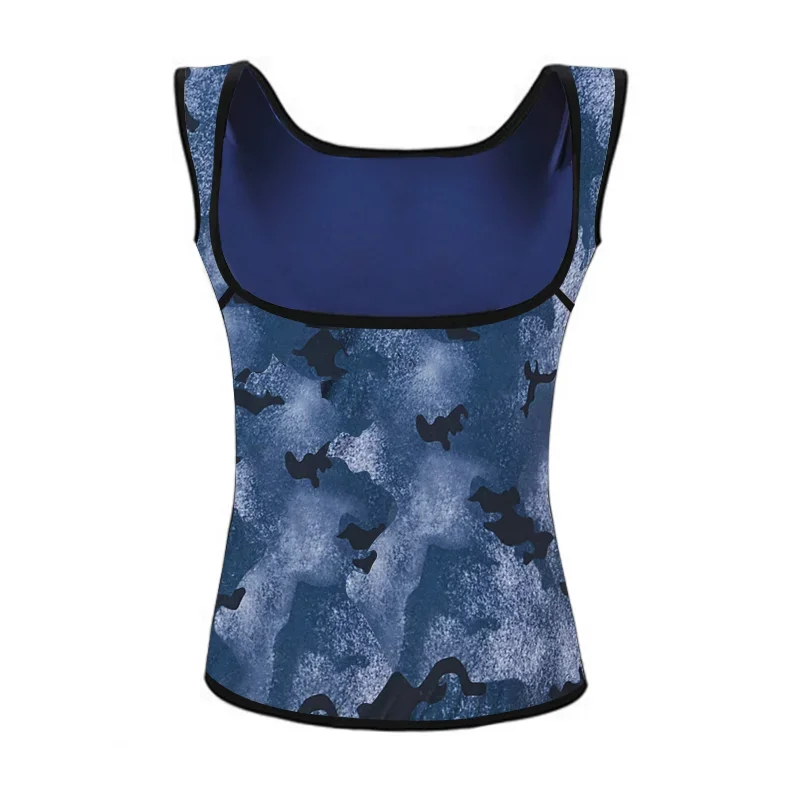 Women Camouflage Body Shaper Sweat Sauna Sets Fitness Vest Slimming Shorts Flat Tummy Pants Waist Trainer Shapewear Suits
