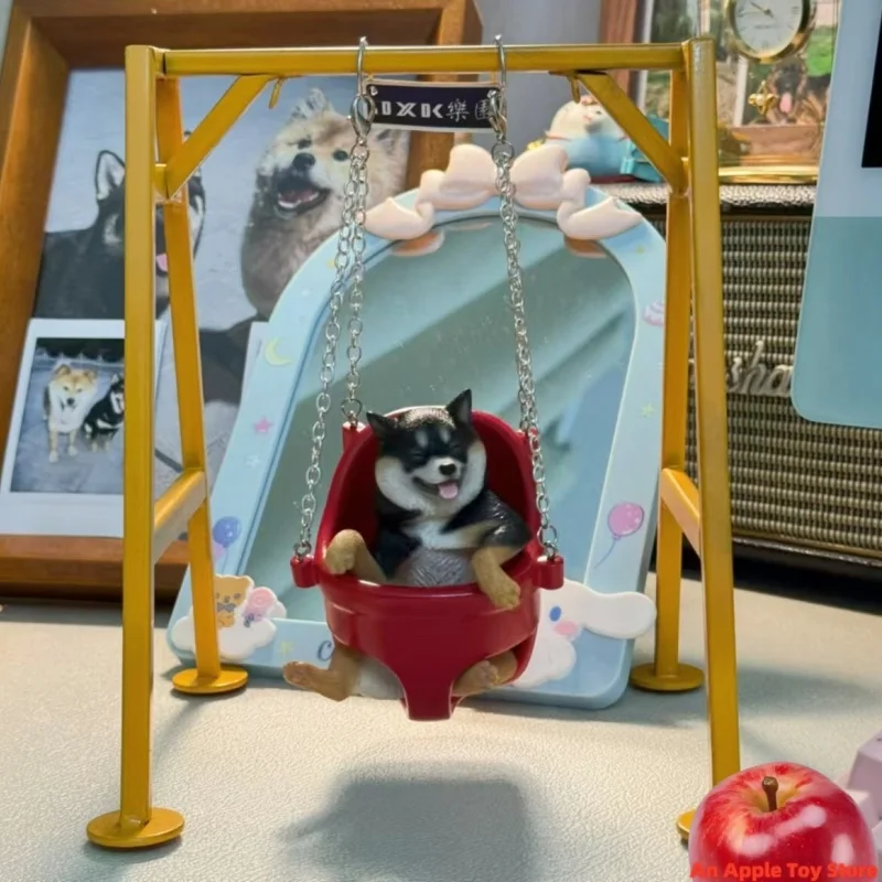 

In Stock JXK JXK118 1/6 Scale Multi Functional Creative Soldier Model Desktop Ornament Of Shiba Inu Swinging On The Swing