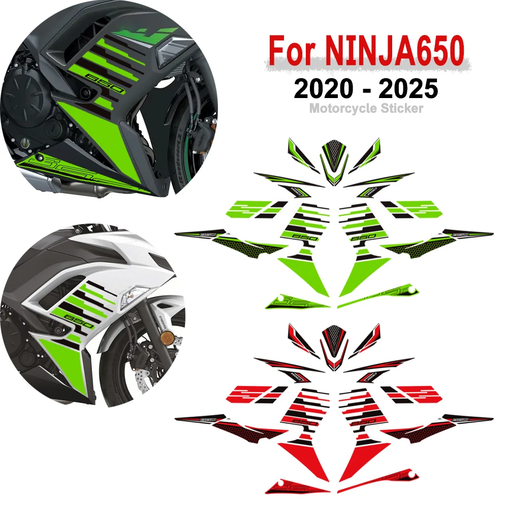 

Motorcycle PVC Tank Pad Protector Stickers For KAWASAKI NINJA650 Ninja650 Ninja 650 Body Fairing Cover Anti-Scratch Decals Kit