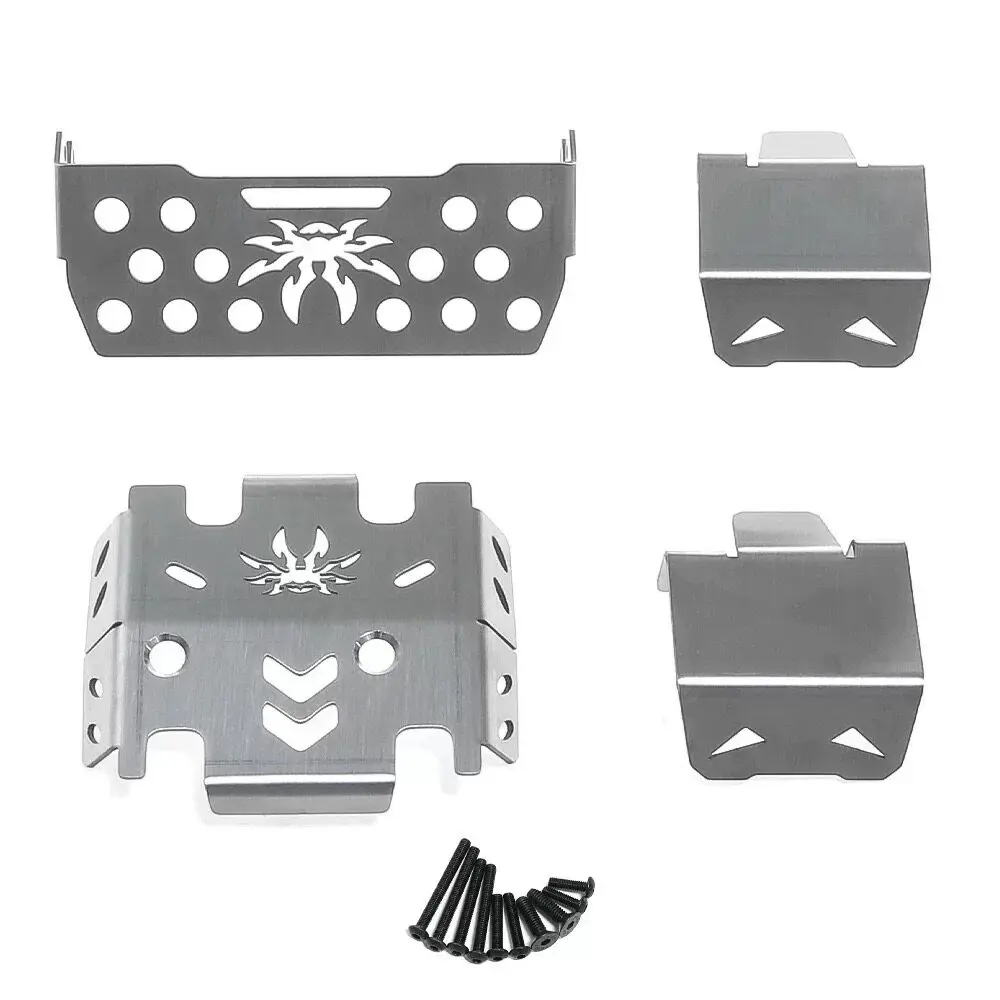 Stainless Steel Metal Bumper Chassis Armor Protection Skid Plate HD6100 for Croboll 1/7 MK07 JK07 RC Car Upgraded Parts