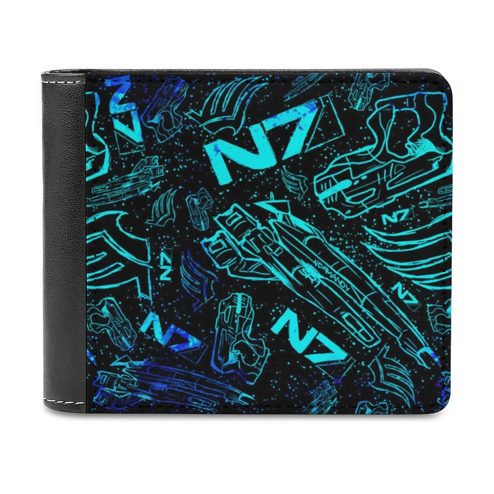 

Paragon Shepard Pattern Effect Mass Gaming Gamer Научно-фантастический кожаный кошелек Мужской кошелек Diy Персонализированный кошелек Подарок на День отца