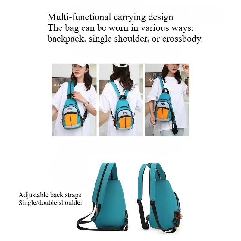 

Трансграничная новая модная сумка через плечо большой вместимости, рюкзак на одно плечо, многофункциональная нагрудная сумка из ткани Оксфорд