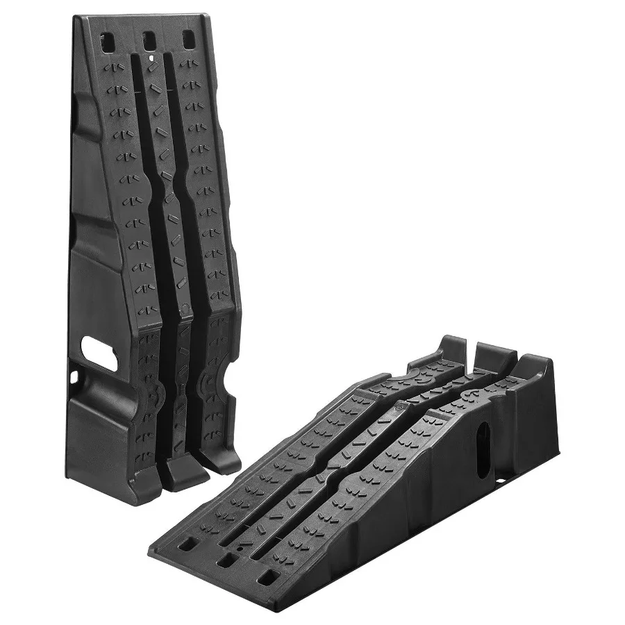 

Car Ramps 2 PCS 16000 lbs GVW Capacity 6.7 in Lift Height Portable High Profile Car Service Ramps for Home Garage Maintenance a