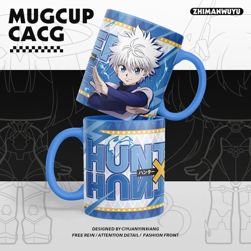 

Hunter x Hunter Fan-Made Ceramic Mug - Gon, Killua Kurapika Hisoka Illumi Chrollo Collectible Anime Coffee Mug Gift for HxH Fans