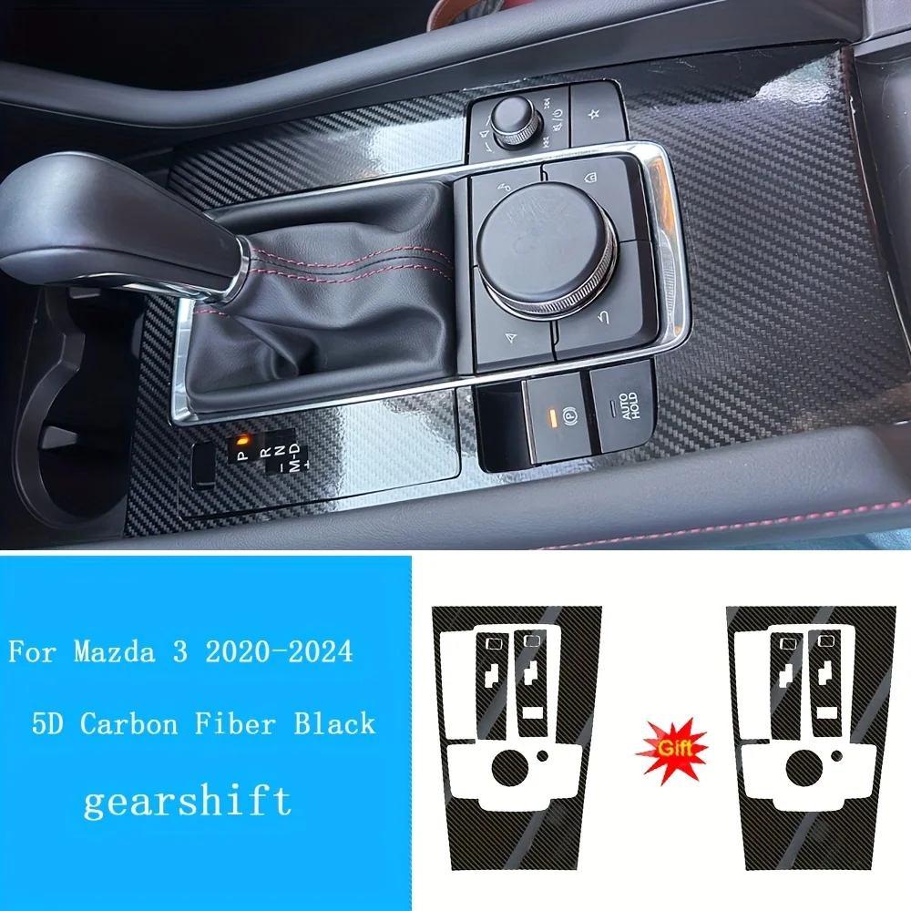 

Car-Styling Carbon Fiber Car Interior Center Console Color Change Molding Sticker Decals For Mazda 3 2020-2024