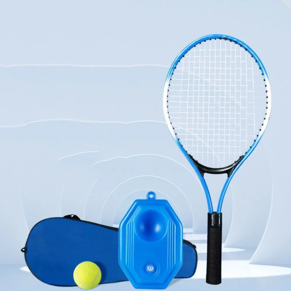 

Single Tennis Racket Set for Kids Portable Shock Absorbing Sports Game Toys with Carry Bag Lightweight Tennis Trainer Rebound