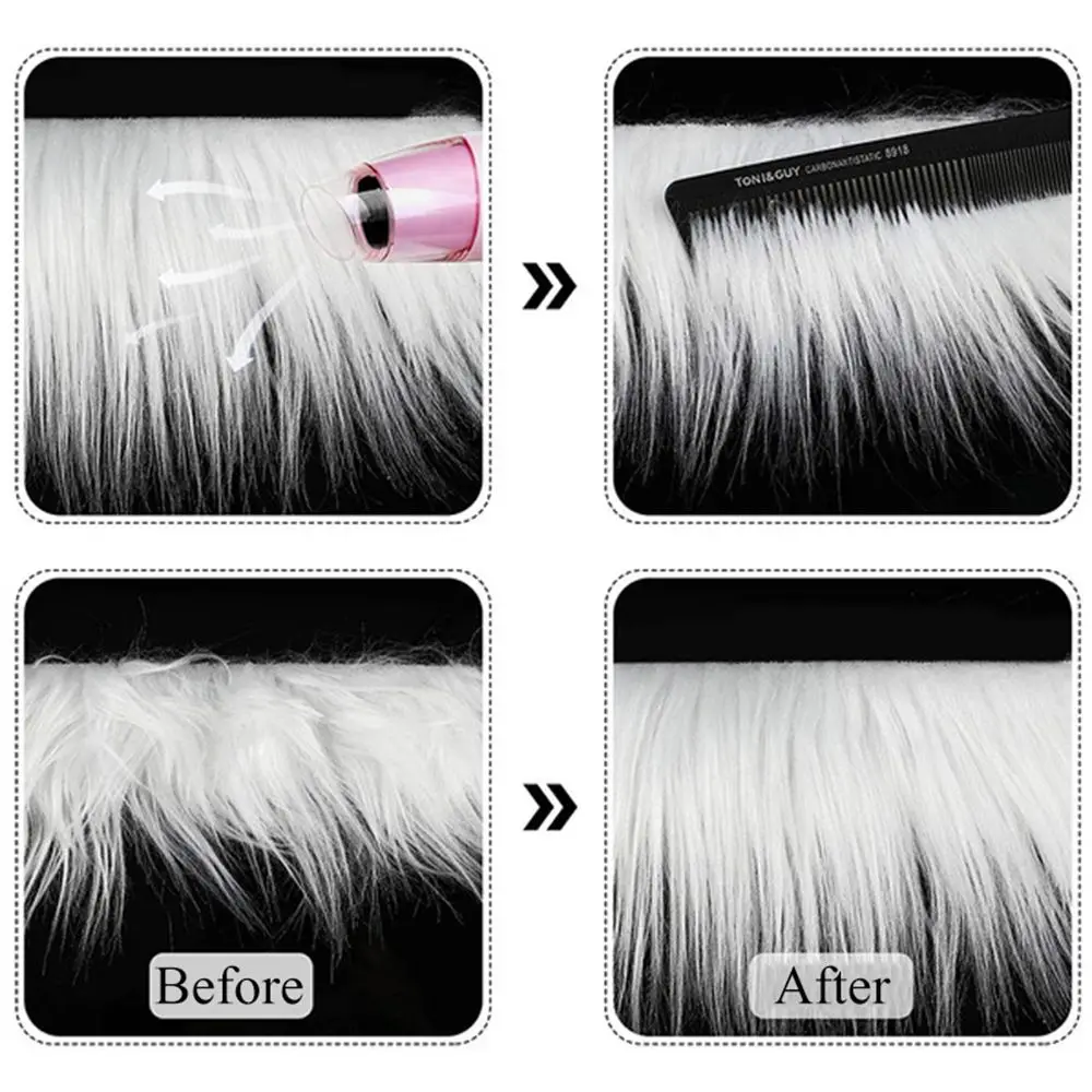 Decoration Trimming Fluffy Winter Costume Soft Faux Fur Ribbon Tapes Plush Fur Stripe Long Plush Fur Fabric Trim Fabric Roll