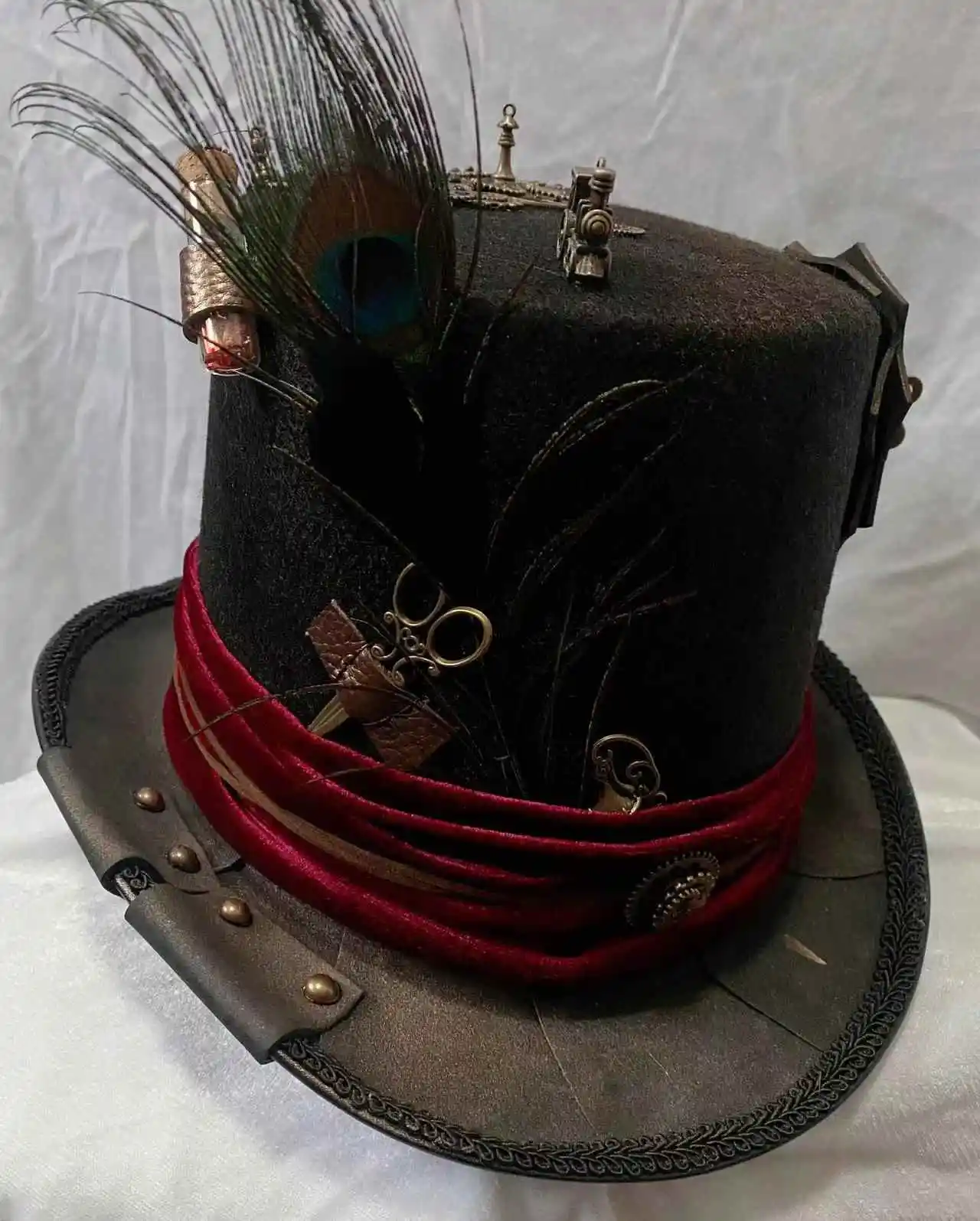 Piraten-Zirkus, Der Verrückte Hutmacher, Dampf-Retro-Bühnenzauber, Zylinder, Halloween-Cosplay-Kleidung, Accessoires, Kopfbedeckung – Detail 7