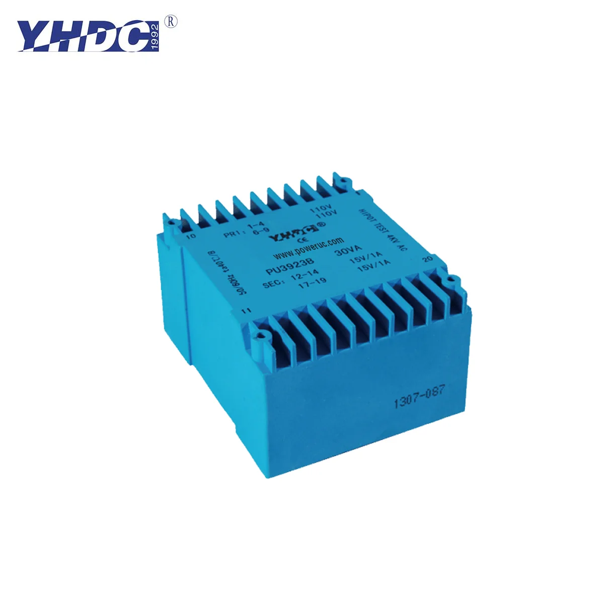 

YHDC PU3923B 30VA 110Vx2/115Vx2 6Vx2/7.5Vx2/9Vx2/12Vx2/15Vx2/18Vx2/24Vx2 Encapsulated PCB Welding Isolation Transformer