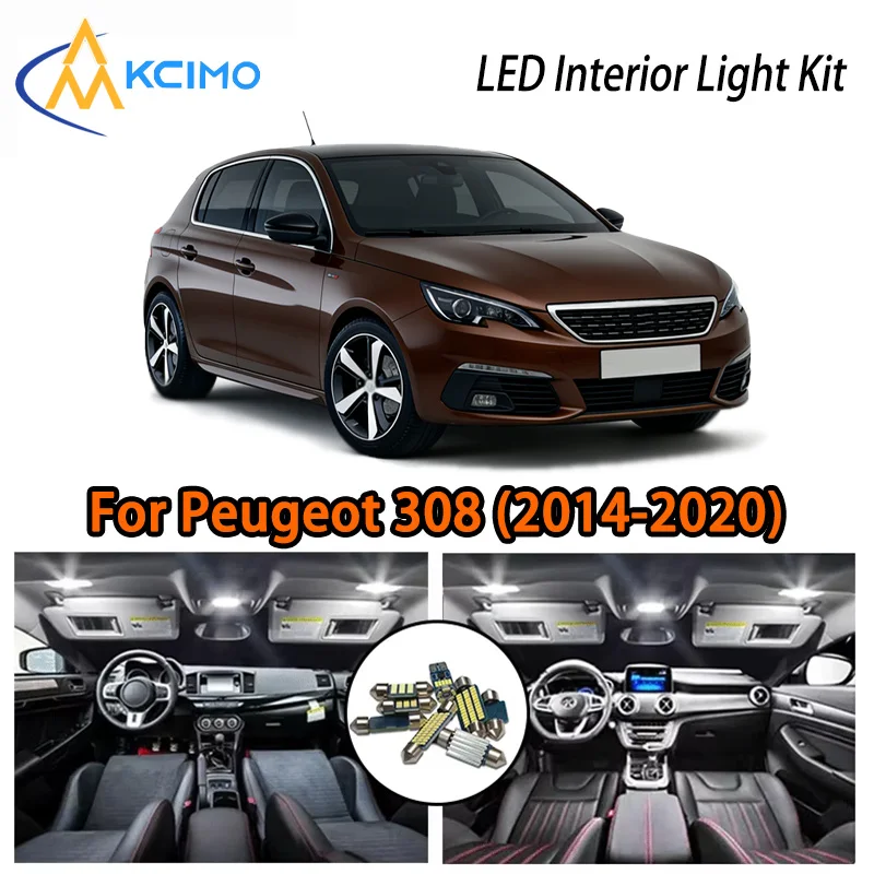 

Premium LED Interior Kit For Peugeot 308 (2014-2020),2 Colors,Quick Installation, Long-Lasting,Superior Quality