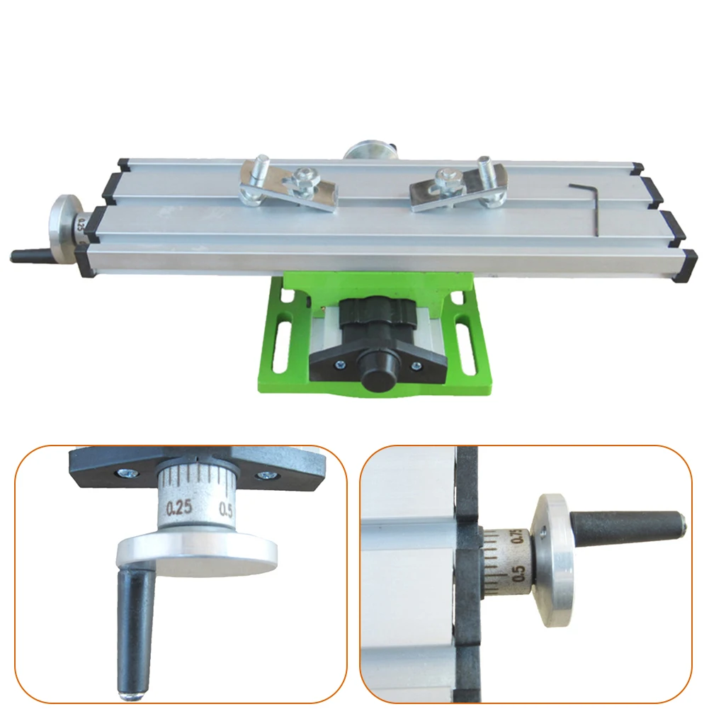 Multifuncional Working Cross Slide Table Adjustable X-Y Milling Machine Working Slide Table Worktable for Milling Drilling Bench