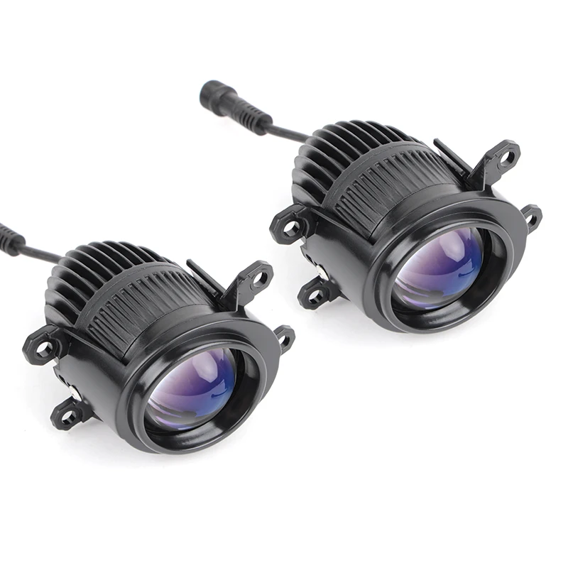 

Blue Film Bi Led Lens Headlight 2.0 3Colors 6000k H11 Fog Lamp Projector CSP Dual Color Chip 2Inch Headlamp for Toyota FogLights