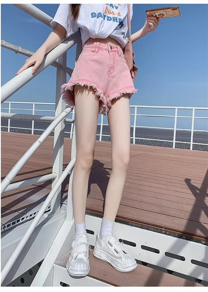 

new summer plus size brand young female women girls high street Denim Shorts