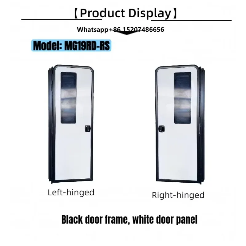Customized Aluminum Frame Camper RV Door with Screen Door & Sun Blind Window