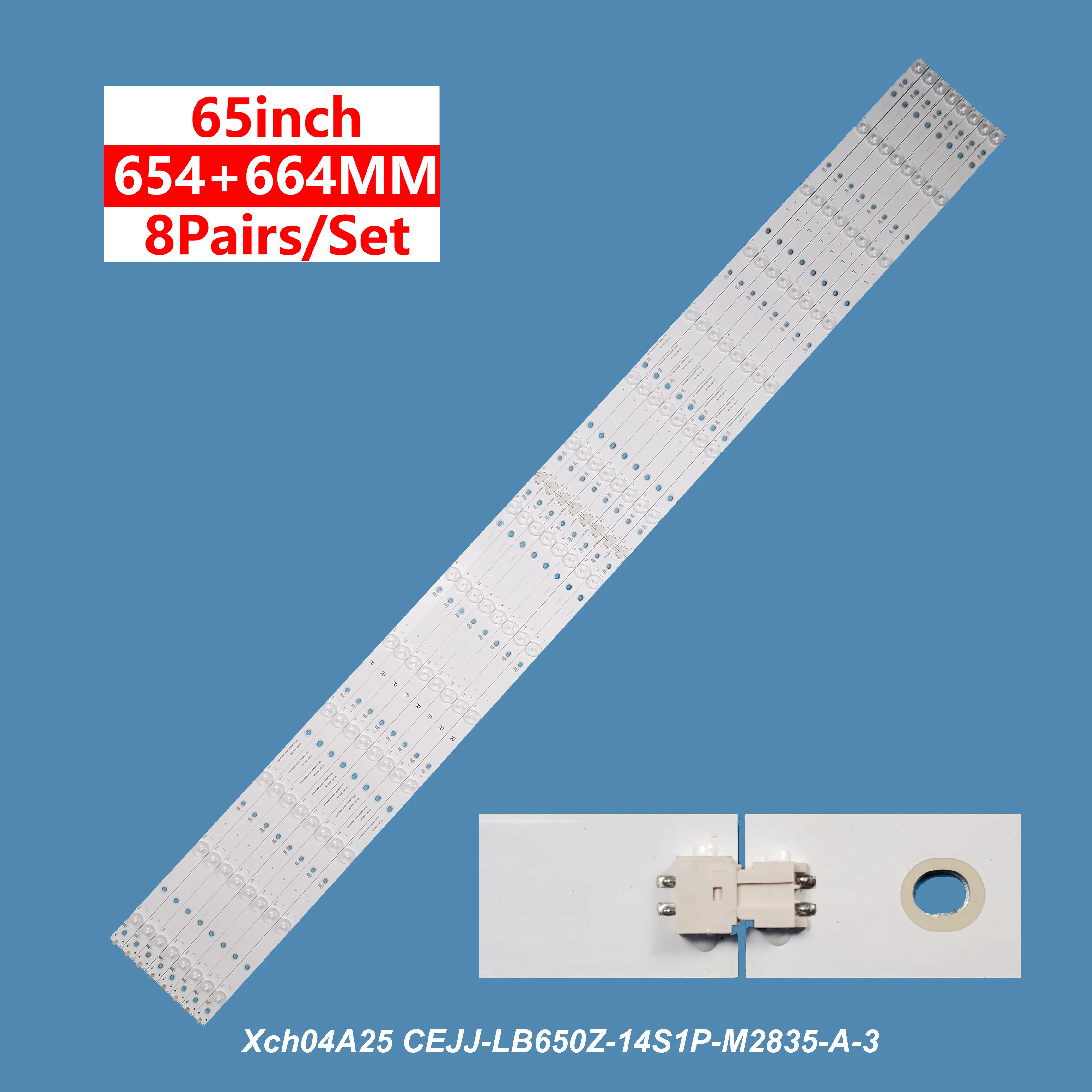 

TV LED strips CEJJ-LB650Z-14S1P-M2835-A-3/B-3 for AOC LD65P19U 65PUF6721 65PUF6656 65inc TV led CEJJ LB650Z 14S1P M2835 14LED