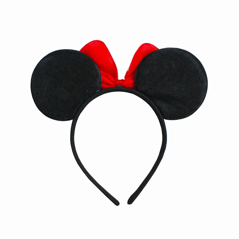 Minnie Ears Knot Acessórios infantis, mickey bandanas, arcos de lantejoulas para meninos e meninas, festa de aniversário do bebê, favores para a