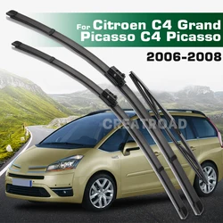 GREATROAD Wiper LHD&RHD Front & Rear Wiper Blades Set For Citroen C4 Grand Picasso C4 Picasso 2006 - 2008 Windshield Windscreen