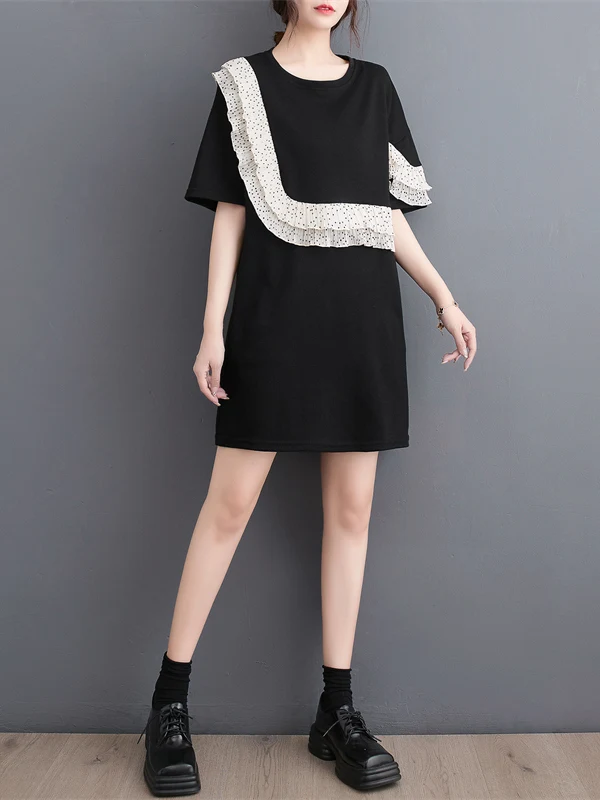 

Свободная повседневная юбка А-силуэта для женщин больших размеров, весна-лето, бренд Bule, повседневная, художественная, стильная