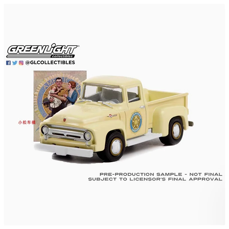 

Литой под давлением Greenlight, масштаб 1:64, 1956 Ford F-100, пикап, сплав, имитация модели автомобиля, коллекция, украшение для дисплея, игрушка в подарок