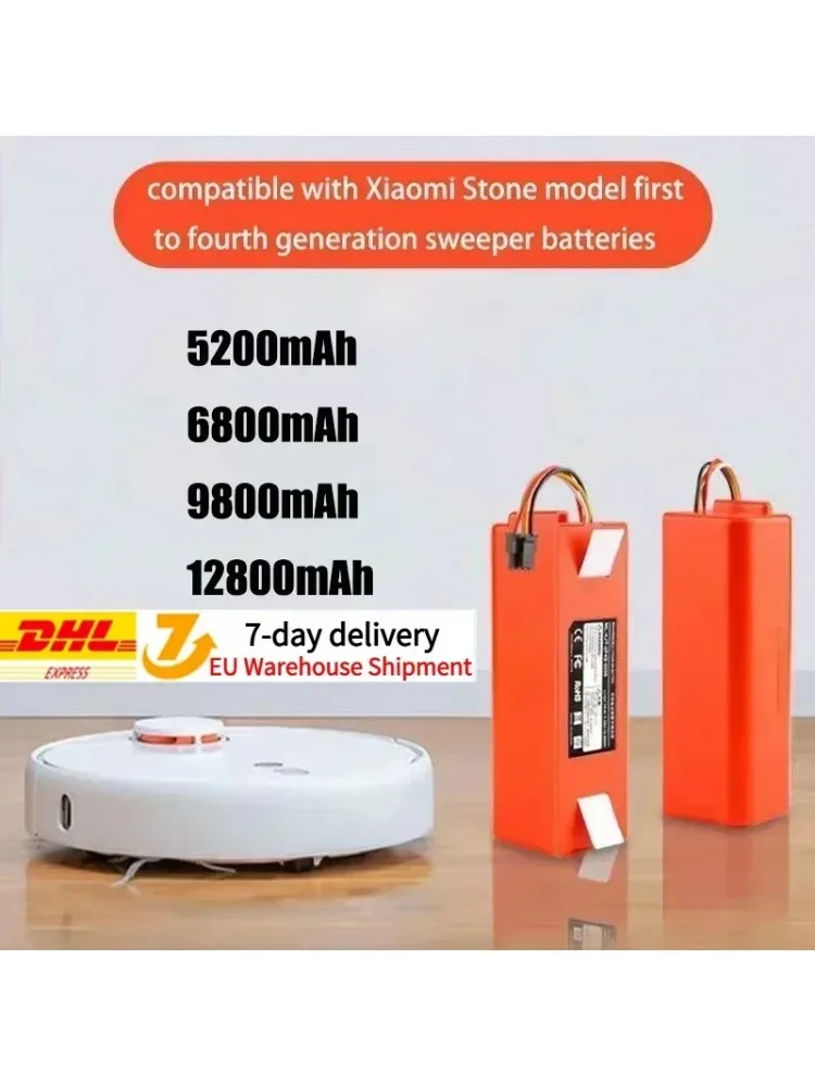 14.4V BRR-2P4S-5200S Robotstofzuiger Vervangende Batterij Voor Xiaomi Roborock S55 S60 S65 S50 S51 S5 1S 1ST MAX S6 Onderdelen - afbeelding 2